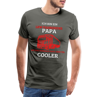 Männer Premium T-Shirt - LKW Cooler Papa - Asphalt