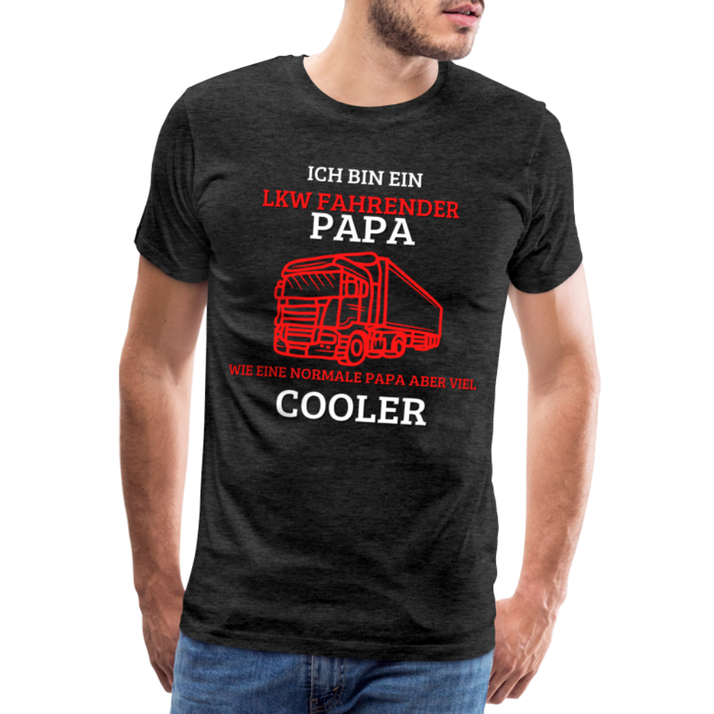 Männer Premium T-Shirt - LKW Cooler Papa - Anthrazit