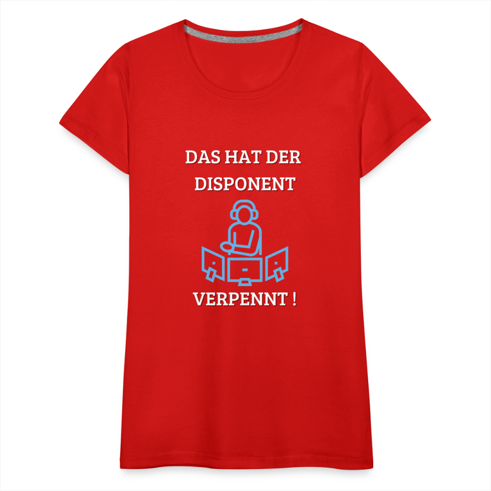 Frauen Premium T-Shirt - LKW Dispo - Rot