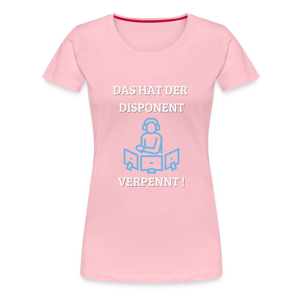 Frauen Premium T-Shirt - LKW Dispo - Hellrosa