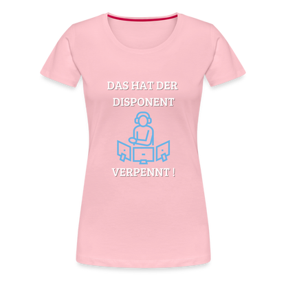 Frauen Premium T-Shirt - LKW Dispo - Hellrosa