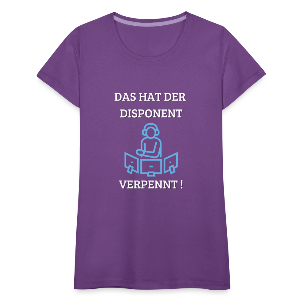 Frauen Premium T-Shirt - LKW Dispo - Lila