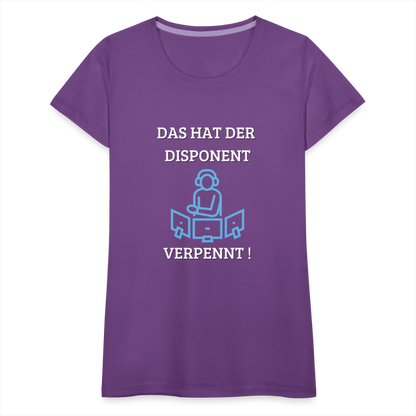 Frauen Premium T-Shirt - LKW Dispo - Lila