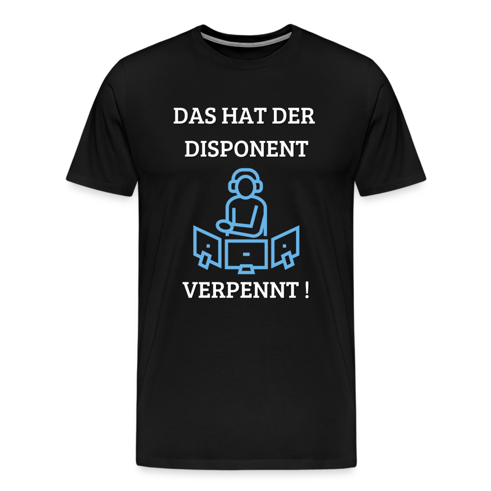 Männer Premium T-Shirt - LKW Dispo - Schwarz