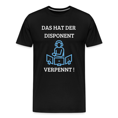 Männer Premium T-Shirt - LKW Dispo - Schwarz