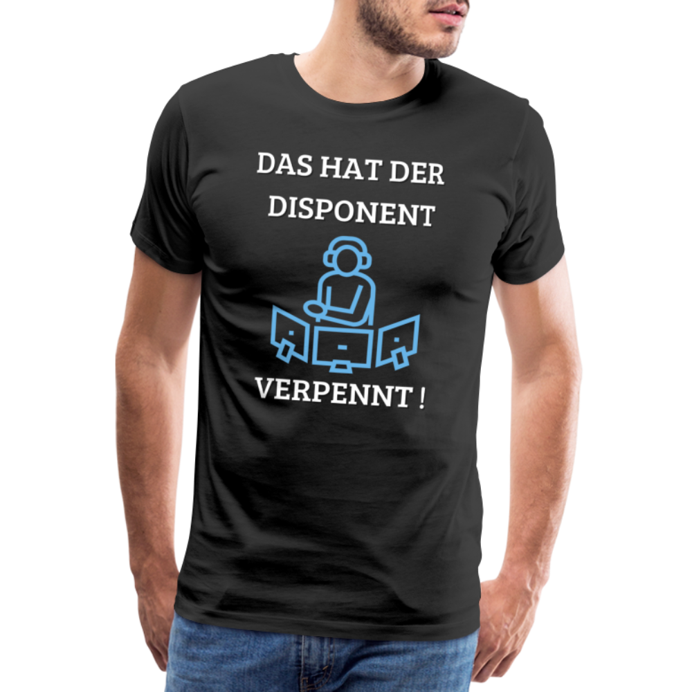 Männer Premium T-Shirt - LKW Dispo - Schwarz