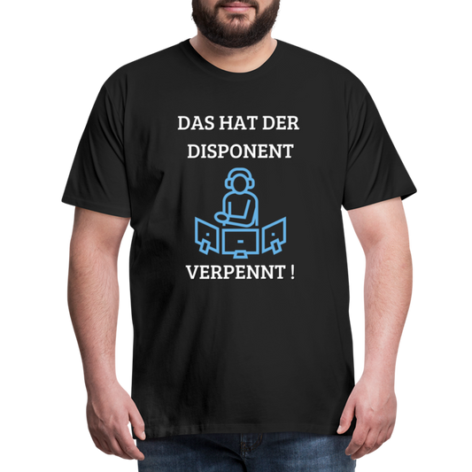 Männer Premium T-Shirt - LKW Dispo - Schwarz