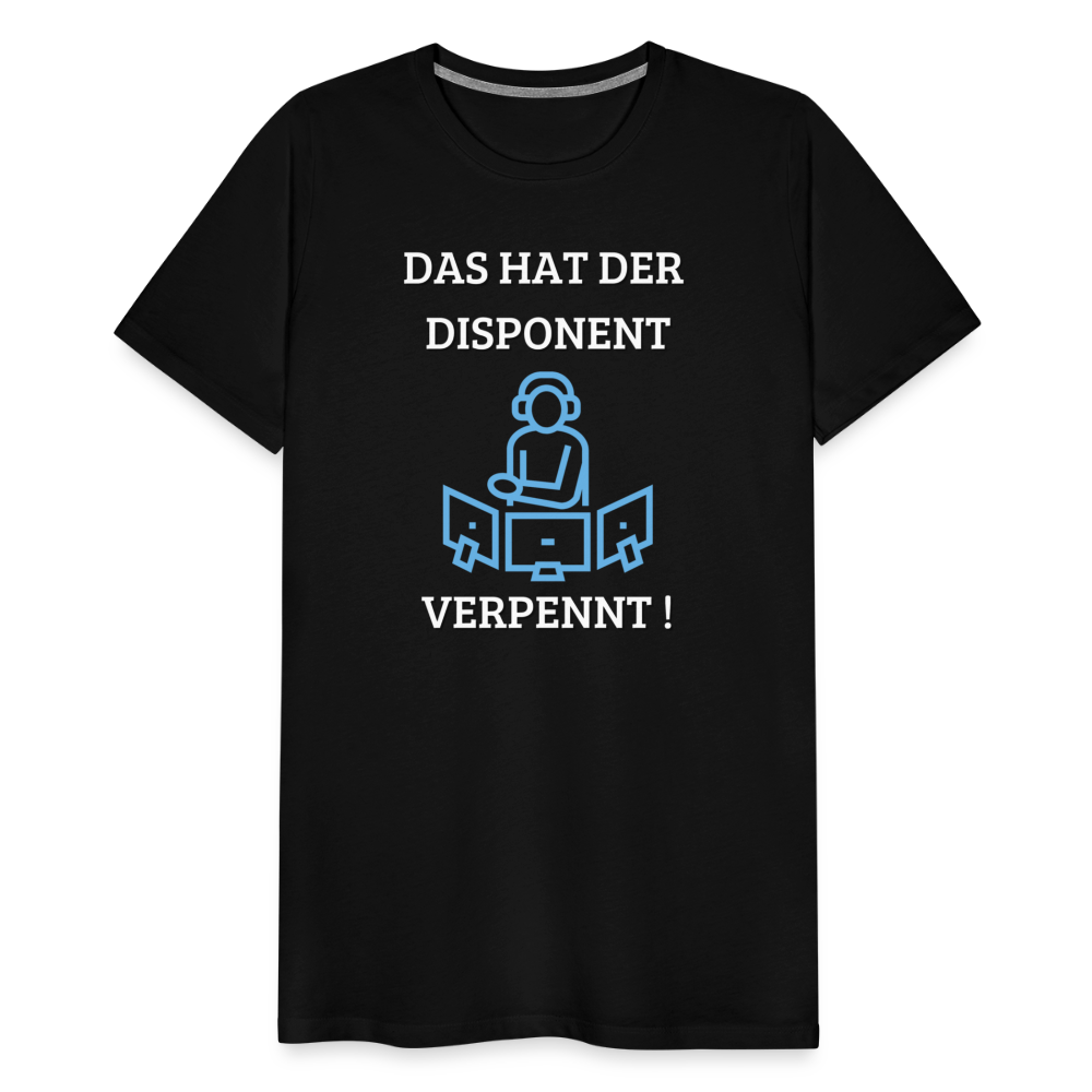 Männer Premium T-Shirt - LKW Dispo - Schwarz