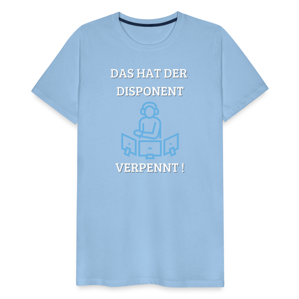 Männer Premium T-Shirt - LKW Dispo - Sky