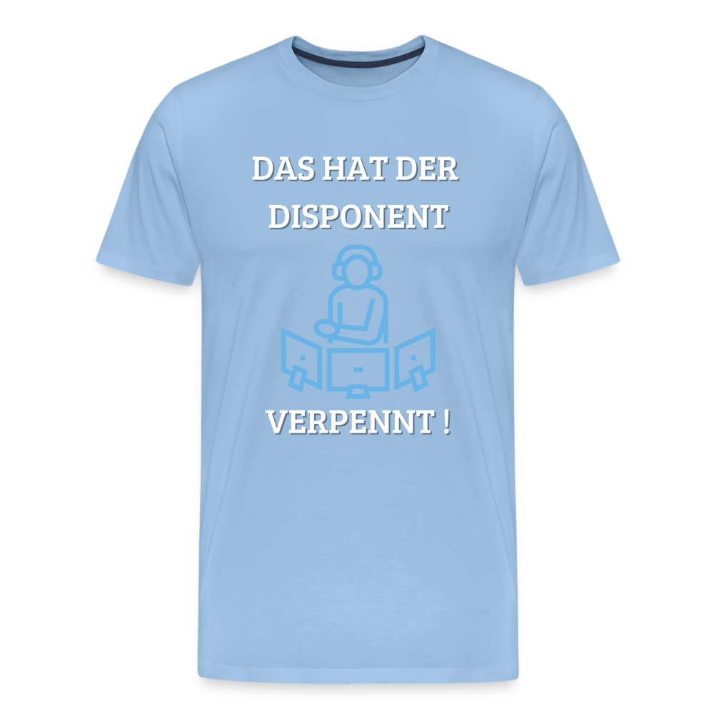 Männer Premium T-Shirt - LKW Dispo - Sky