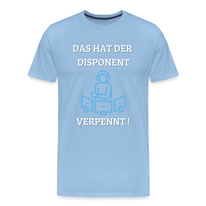 Männer Premium T-Shirt - LKW Dispo - Sky