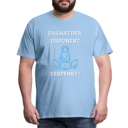 Männer Premium T-Shirt - LKW Dispo - Sky