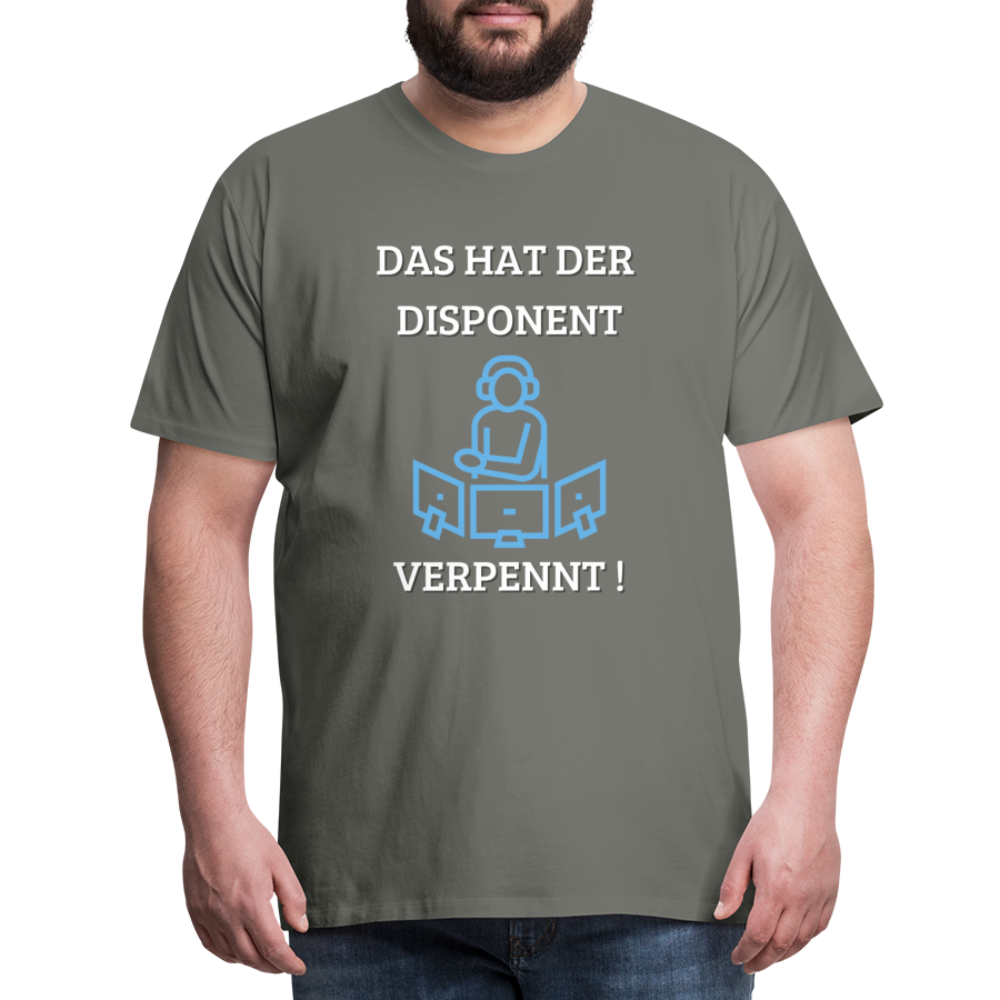 Männer Premium T-Shirt - LKW Dispo - Asphalt