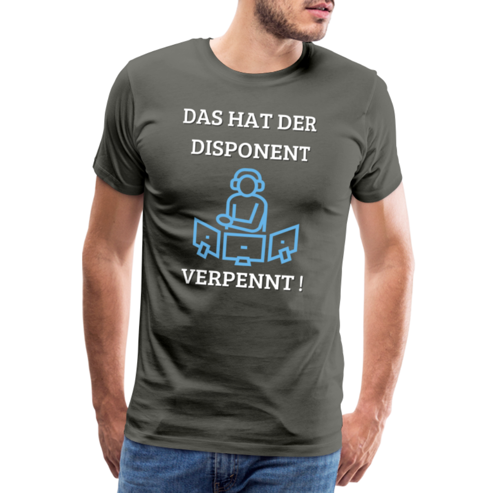 Männer Premium T-Shirt - LKW Dispo - Asphalt