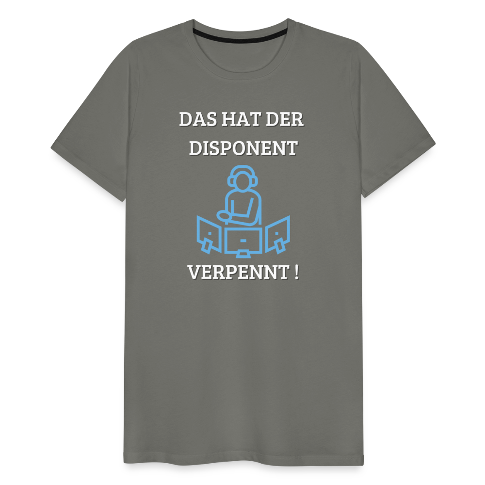 Männer Premium T-Shirt - LKW Dispo - Asphalt