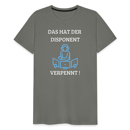 Männer Premium T-Shirt - LKW Dispo - Asphalt