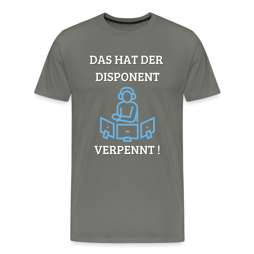 Männer Premium T-Shirt - LKW Dispo - Asphalt