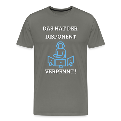 Männer Premium T-Shirt - LKW Dispo - Asphalt