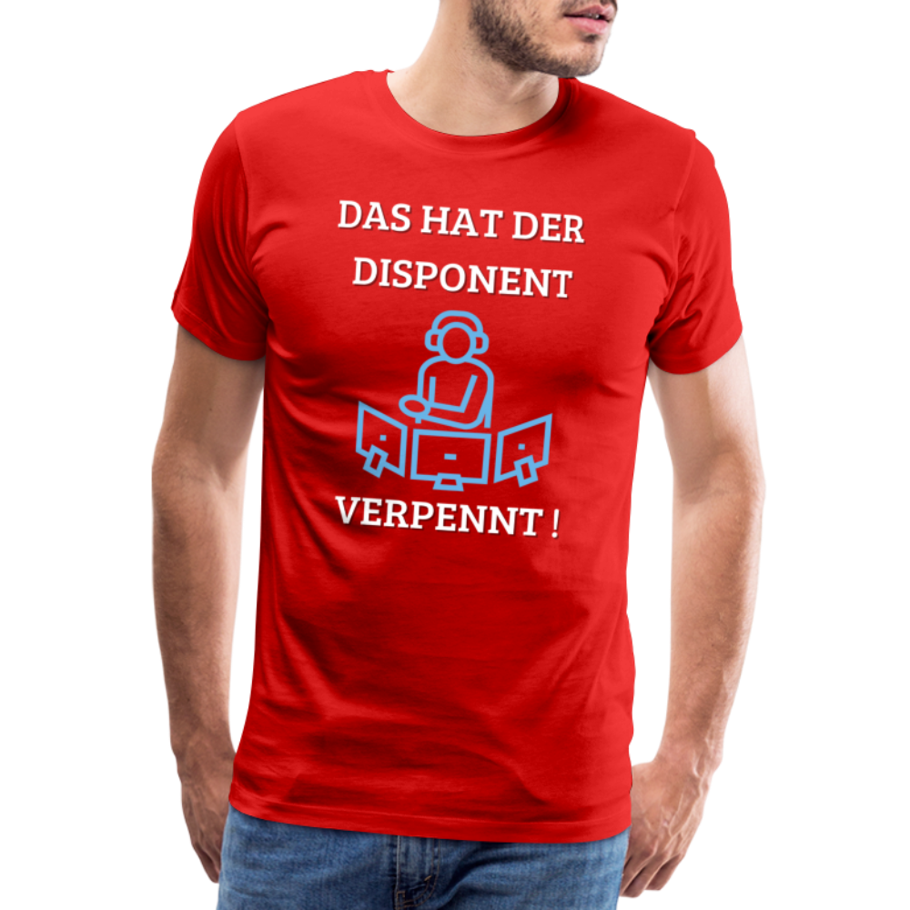 Männer Premium T-Shirt - LKW Dispo - Rot