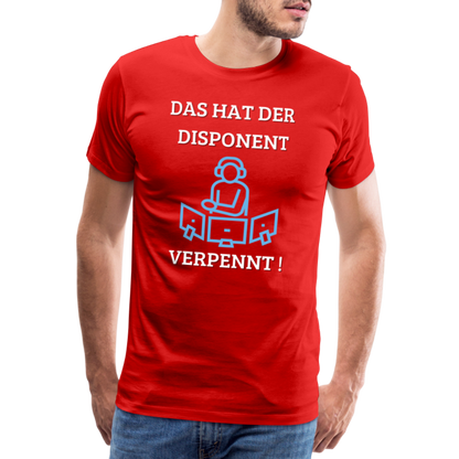 Männer Premium T-Shirt - LKW Dispo - Rot