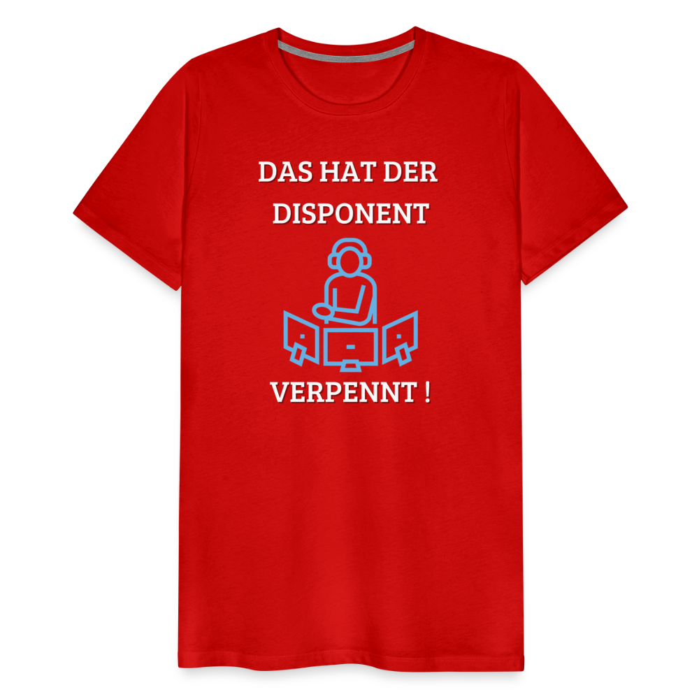 Männer Premium T-Shirt - LKW Dispo - Rot