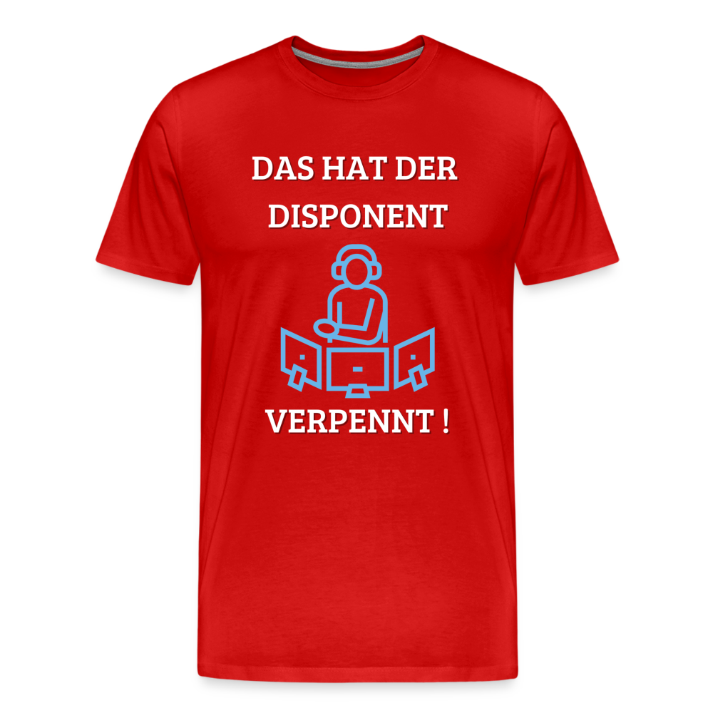 Männer Premium T-Shirt - LKW Dispo - Rot