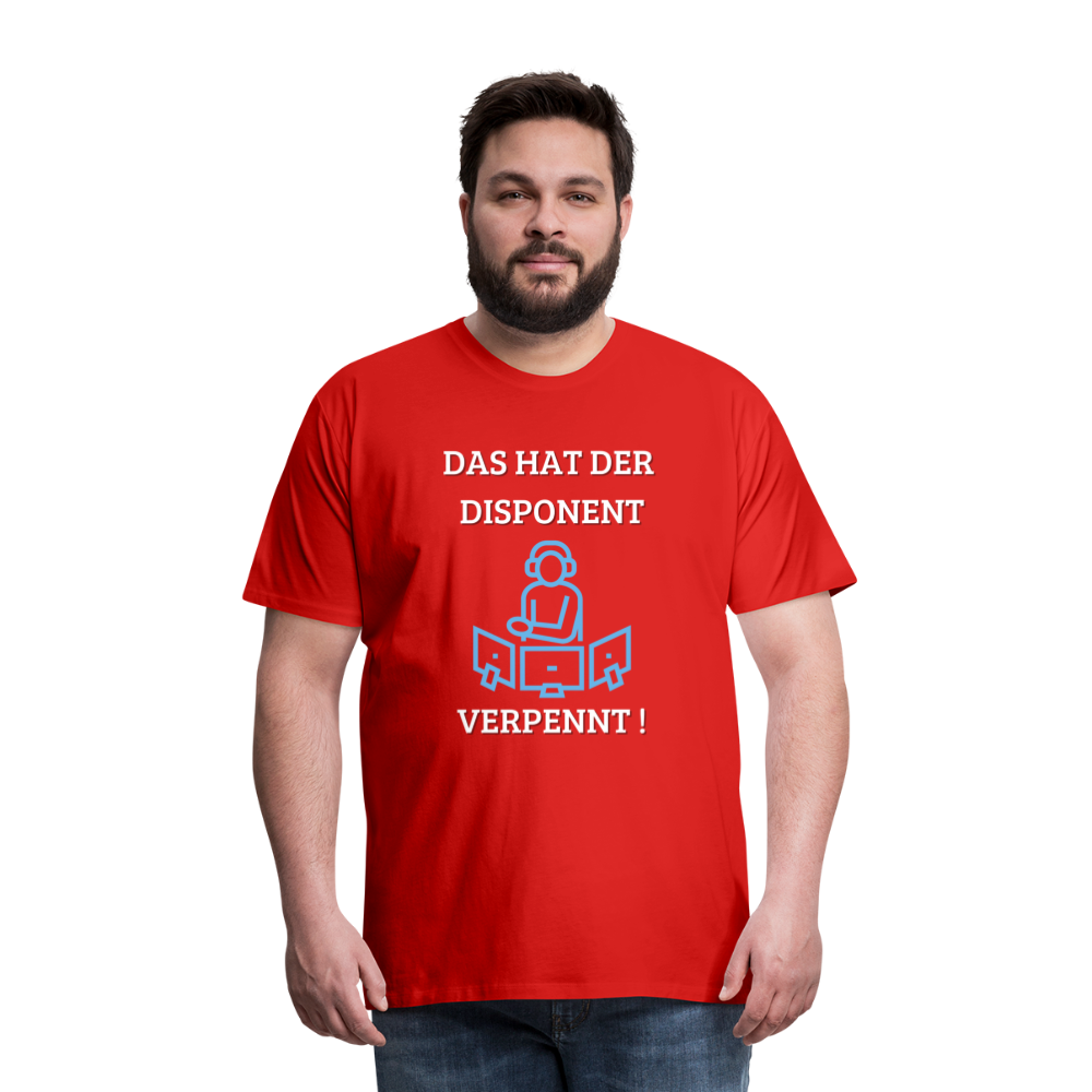 Männer Premium T-Shirt - LKW Dispo - Rot