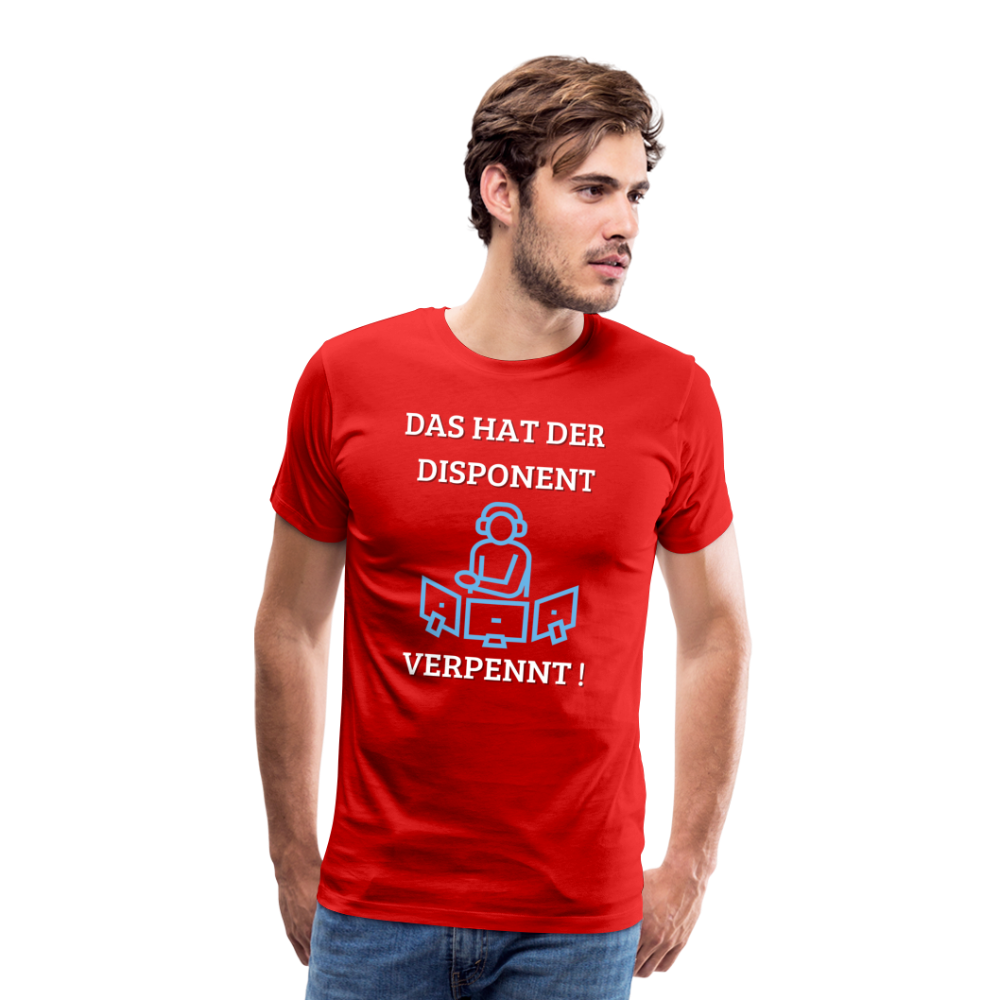 Männer Premium T-Shirt - LKW Dispo - Rot