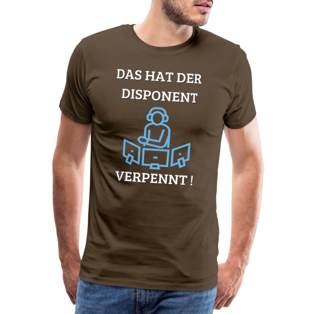 Männer Premium T-Shirt - LKW Dispo - Edelbraun