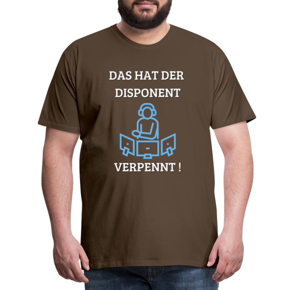 Männer Premium T-Shirt - LKW Dispo - Edelbraun