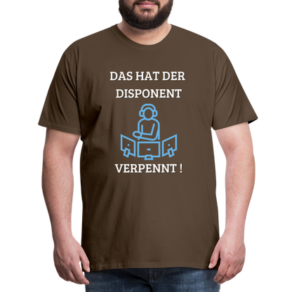 Männer Premium T-Shirt - LKW Dispo - Edelbraun