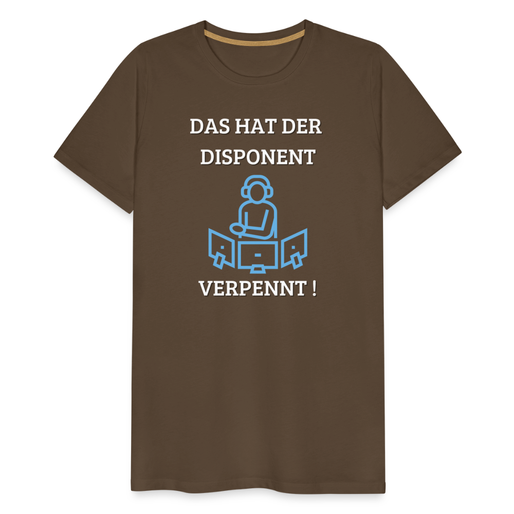 Männer Premium T-Shirt - LKW Dispo - Edelbraun