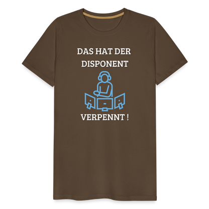 Männer Premium T-Shirt - LKW Dispo - Edelbraun