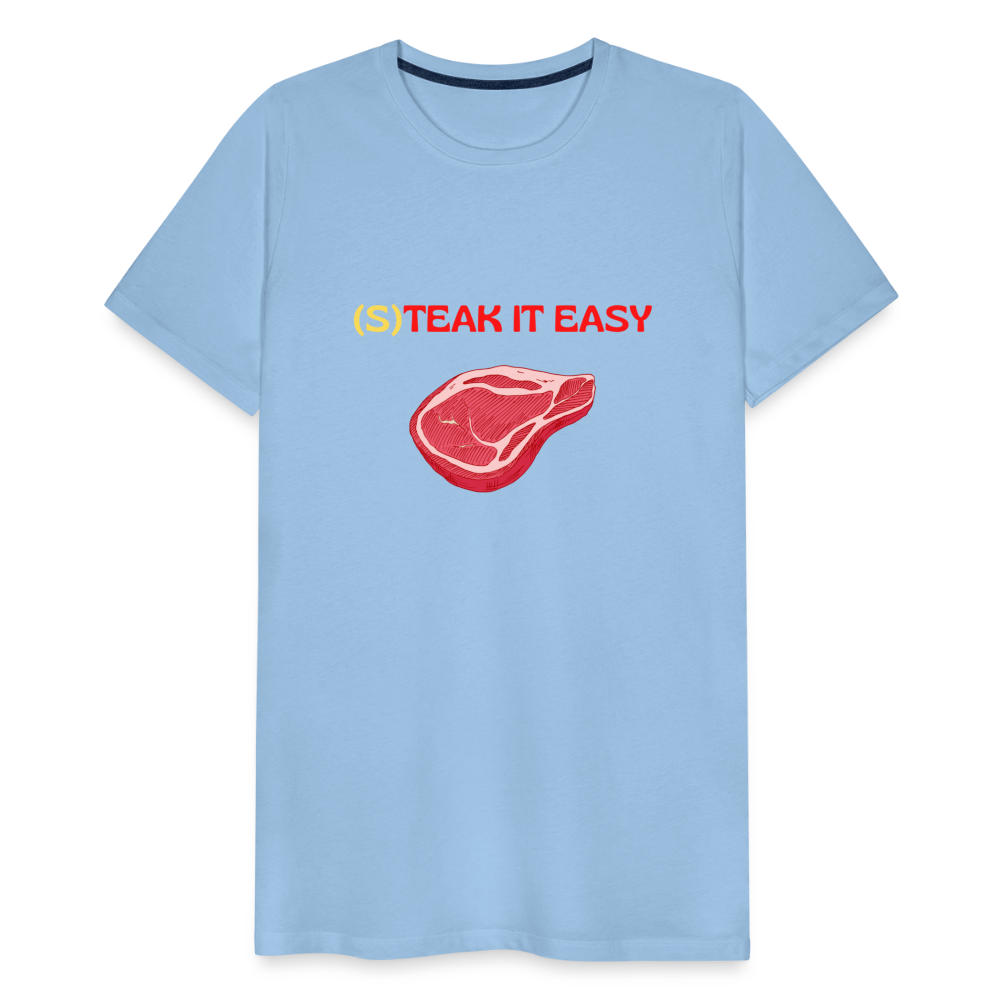 Männer Premium T-Shirt - Steak it Easy - Sky