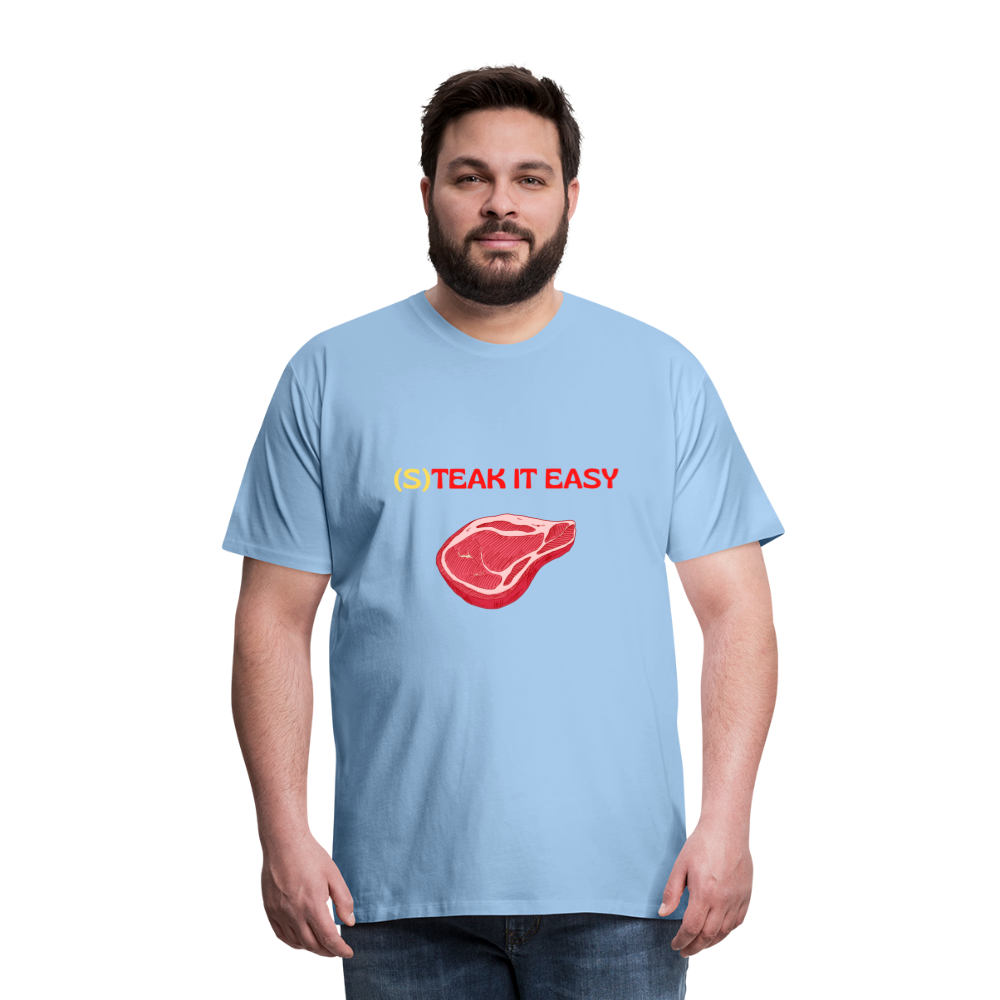 Männer Premium T-Shirt - Steak it Easy - Sky