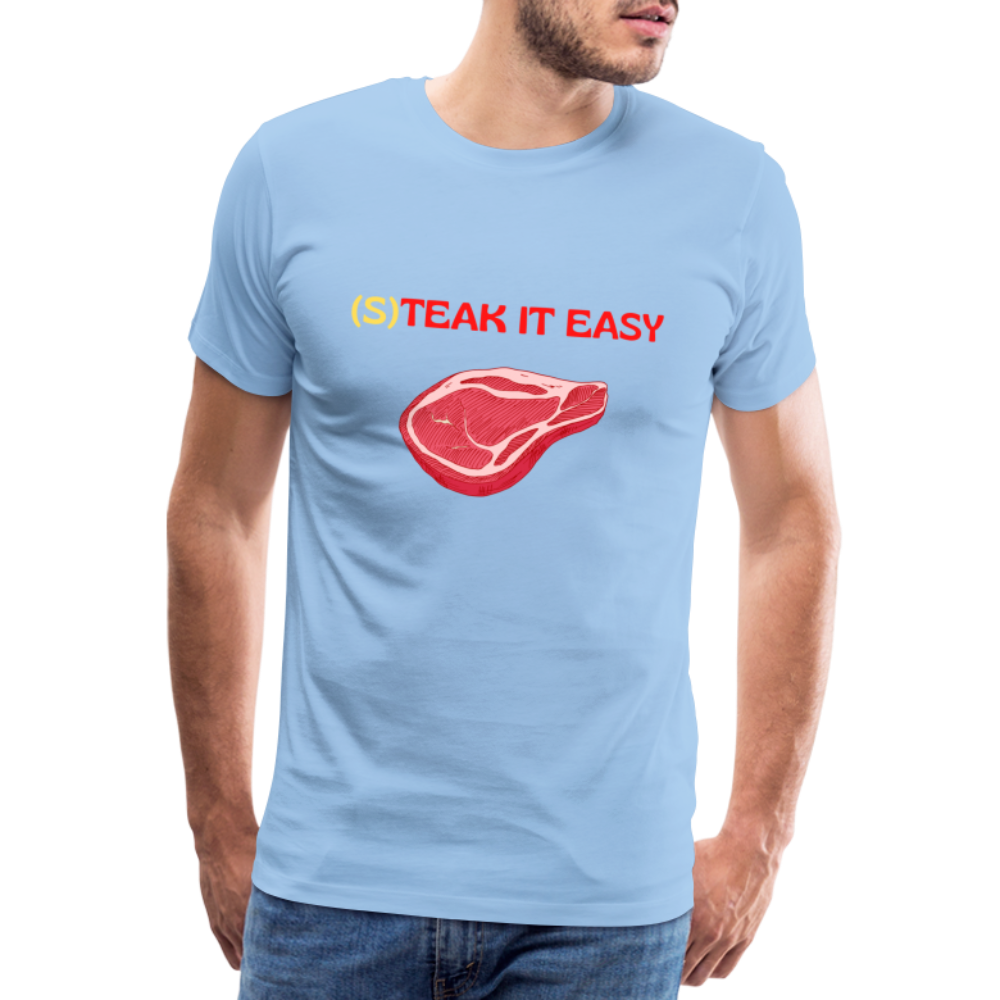 Männer Premium T-Shirt - Steak it Easy - Sky