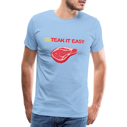 Männer Premium T-Shirt - Steak it Easy - Sky