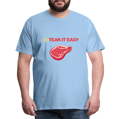 Männer Premium T-Shirt - Steak it Easy - Sky