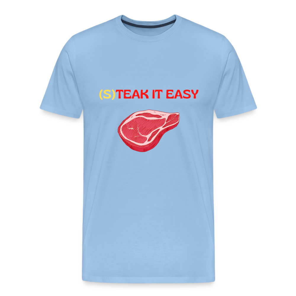 Männer Premium T-Shirt - Steak it Easy - Sky