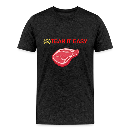 Männer Premium T-Shirt - Steak it Easy - Anthrazit