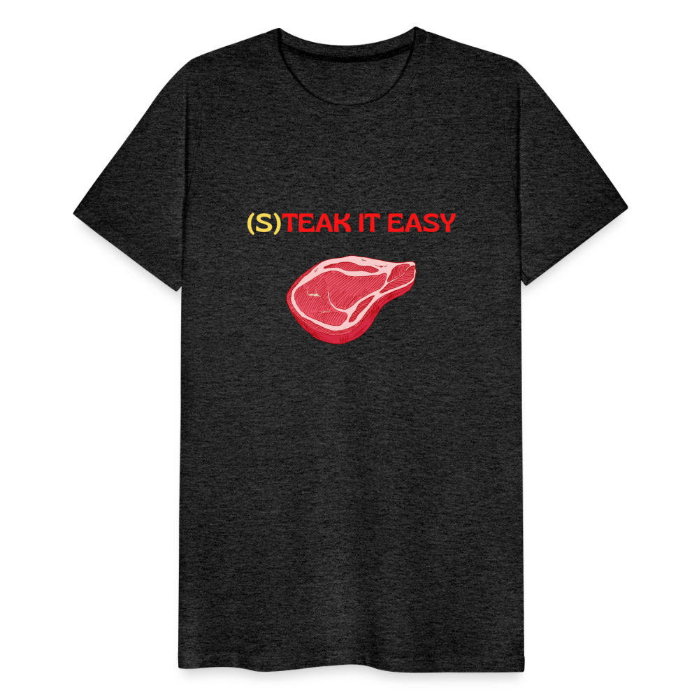 Männer Premium T-Shirt - Steak it Easy - Anthrazit