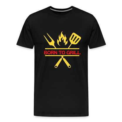 Männer Premium T-Shirt Born to Grill - Schwarz