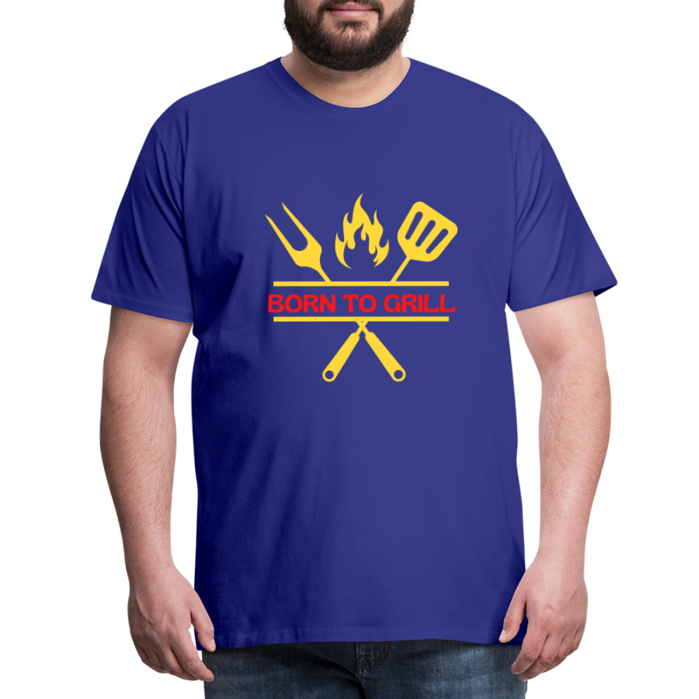 Männer Premium T-Shirt Born to Grill - Königsblau