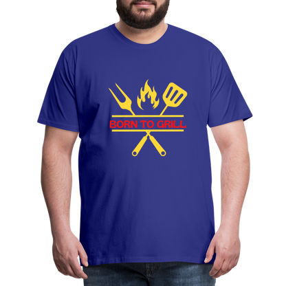 Männer Premium T-Shirt Born to Grill - Königsblau