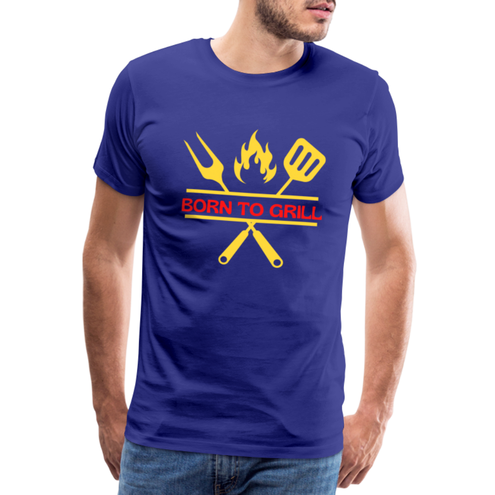 Männer Premium T-Shirt Born to Grill - Königsblau