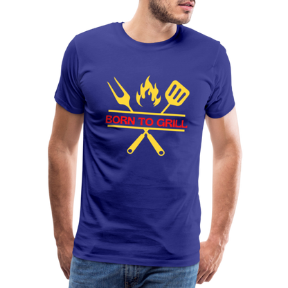 Männer Premium T-Shirt Born to Grill - Königsblau