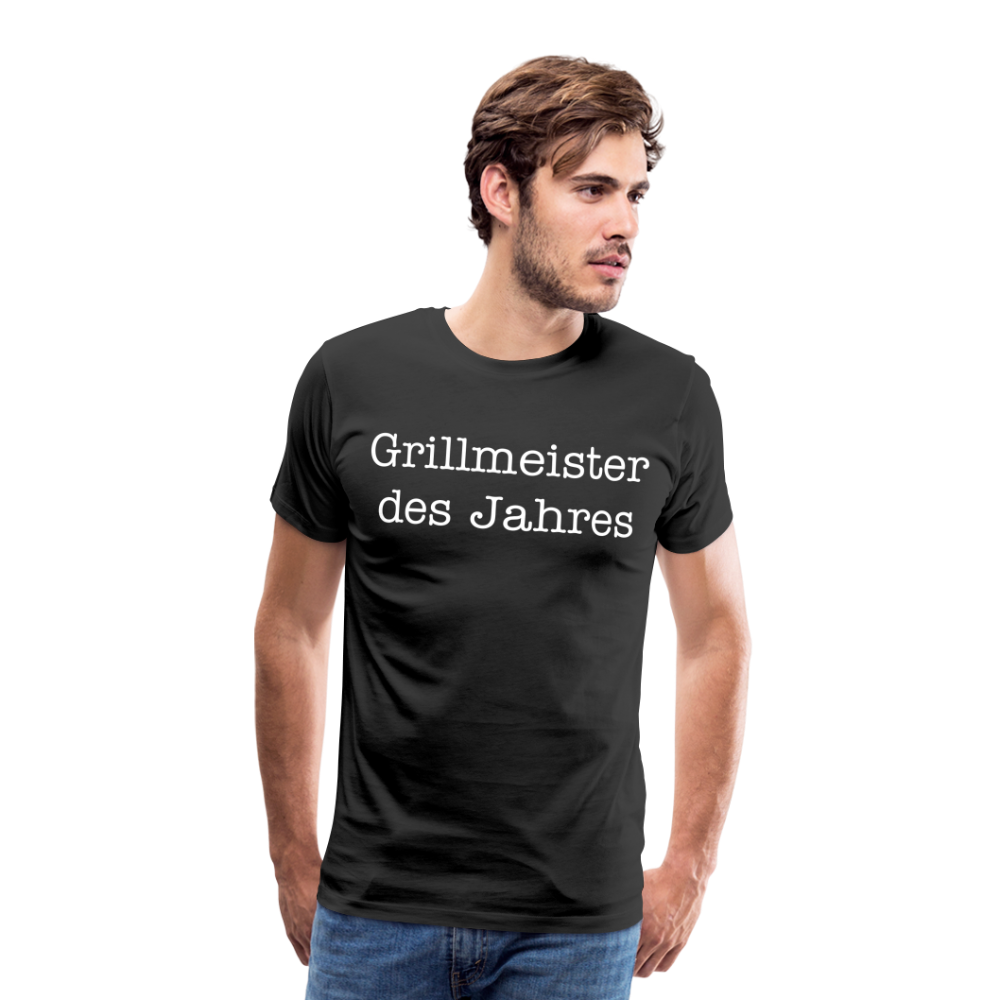 Männer Premium T-Shirt Grillmeister des Jahres - Schwarz