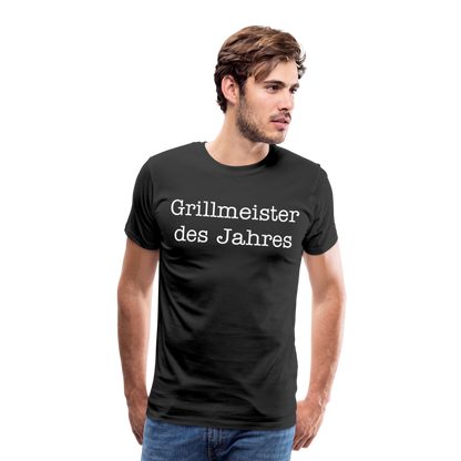 Männer Premium T-Shirt Grillmeister des Jahres - Schwarz