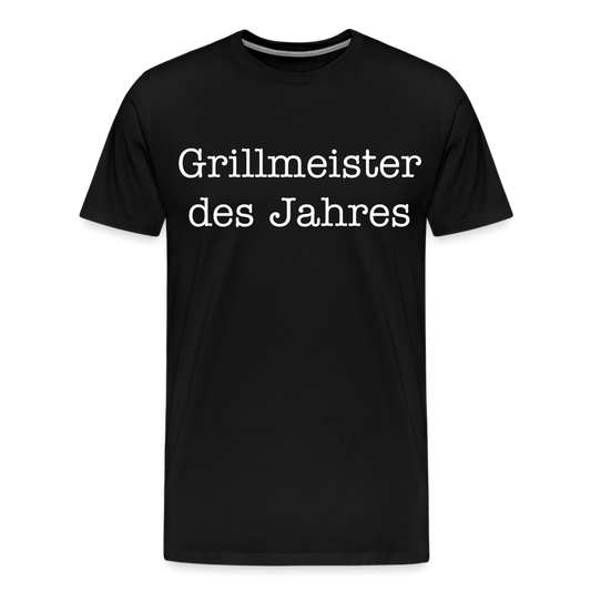 Männer Premium T-Shirt Grillmeister des Jahres - Schwarz