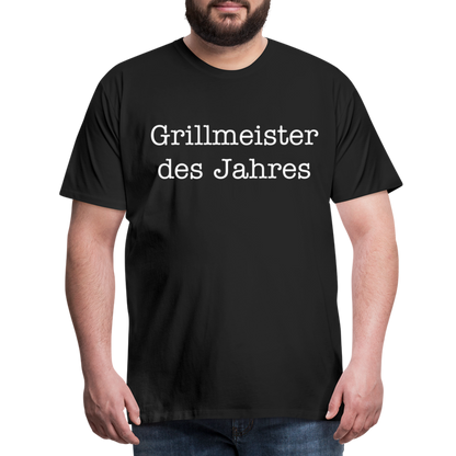 Männer Premium T-Shirt Grillmeister des Jahres - Schwarz